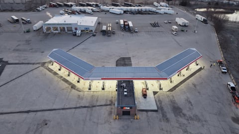 Aerial view of Woodstock Travel Stop