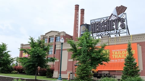 Outside view of Hershey factory in Pennsylvania.