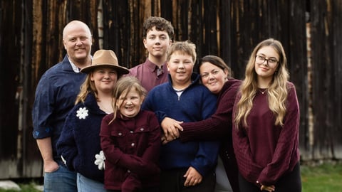 Winners of 2026 OIAC awards and Kenny's Store owners, Amanda and Derek Kenny with their family