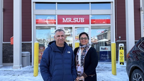  Neelam Madan and Anil Madan in front of their store, Madaan's Country Market