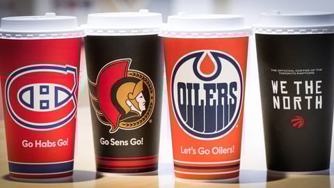 Tim Hortons NHL and NBA hot beverage cups