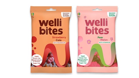 Two packages of Wellibites gummies