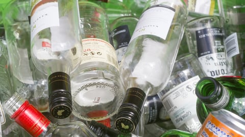 empty alcohol bottles and cans