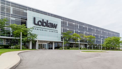 Exterior shot of Loblaws Brampton corporate office