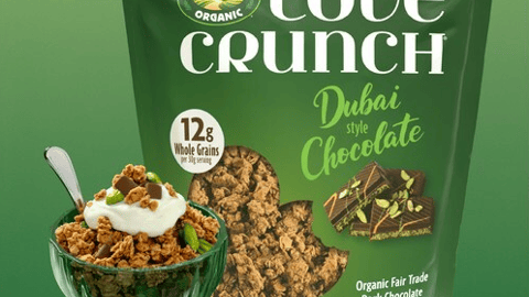 Dubai chocolate flavoured granola