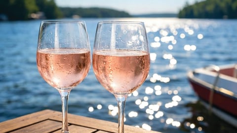 two glasses of rosé wine