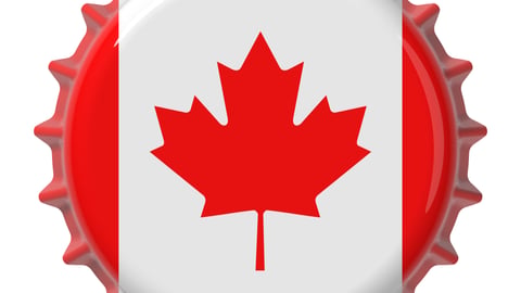 Canadian flag bottlecap