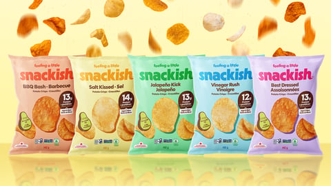 Snackish line of chips