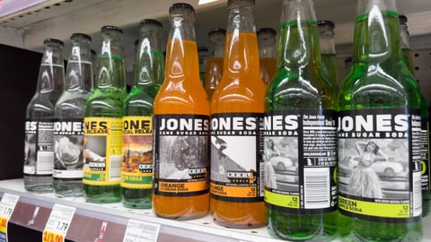 shelved Jones Soda