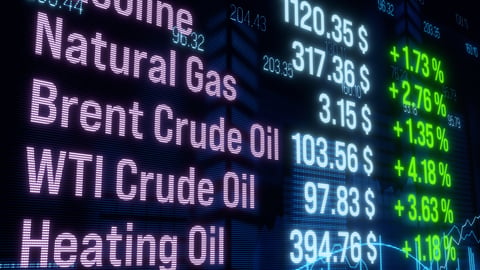 stock market prices for crude oil