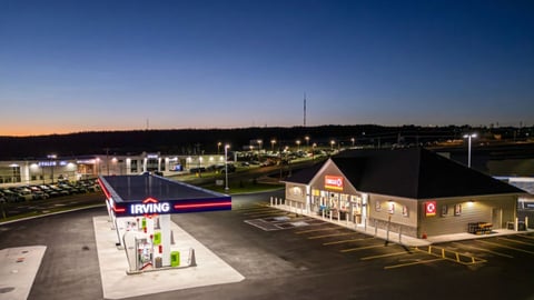 Aerial shot of Kenmount Circle K and Irving Oil