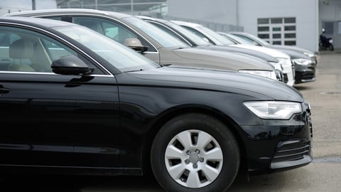 new cars in dealership lot