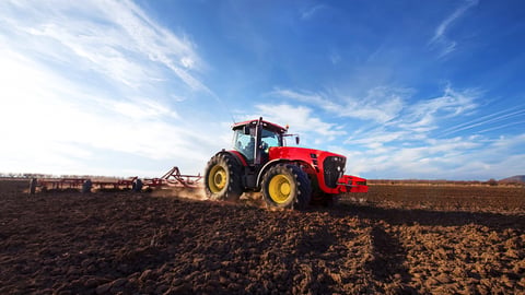 tractor in field