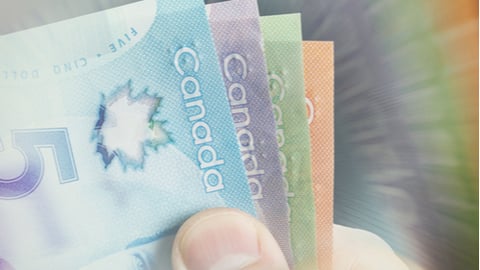 Canadian Dollar, concept of business and finance