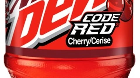 Bottle of Mtn Dew Code Red