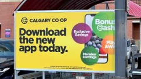 Calgary Co-op app advertisment