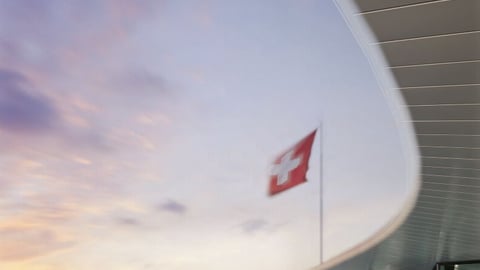 Nestle Headquarters with Flag