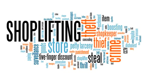 Shoplifting word montage