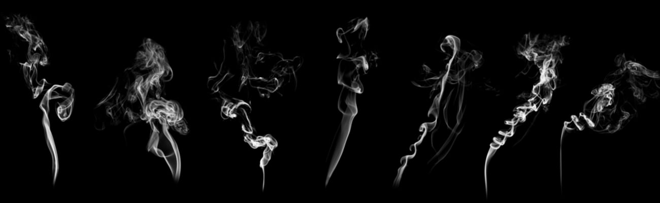 Smoke on black background