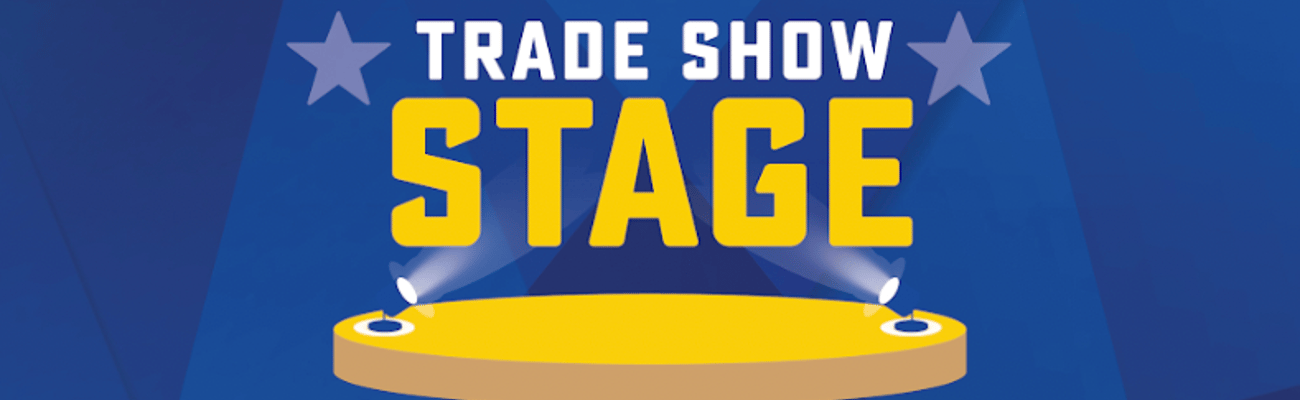 Trade show stage logo