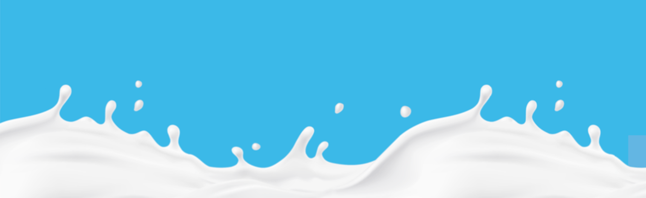 Milk splash on blue background