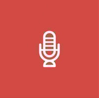 white microphone guest column icon
