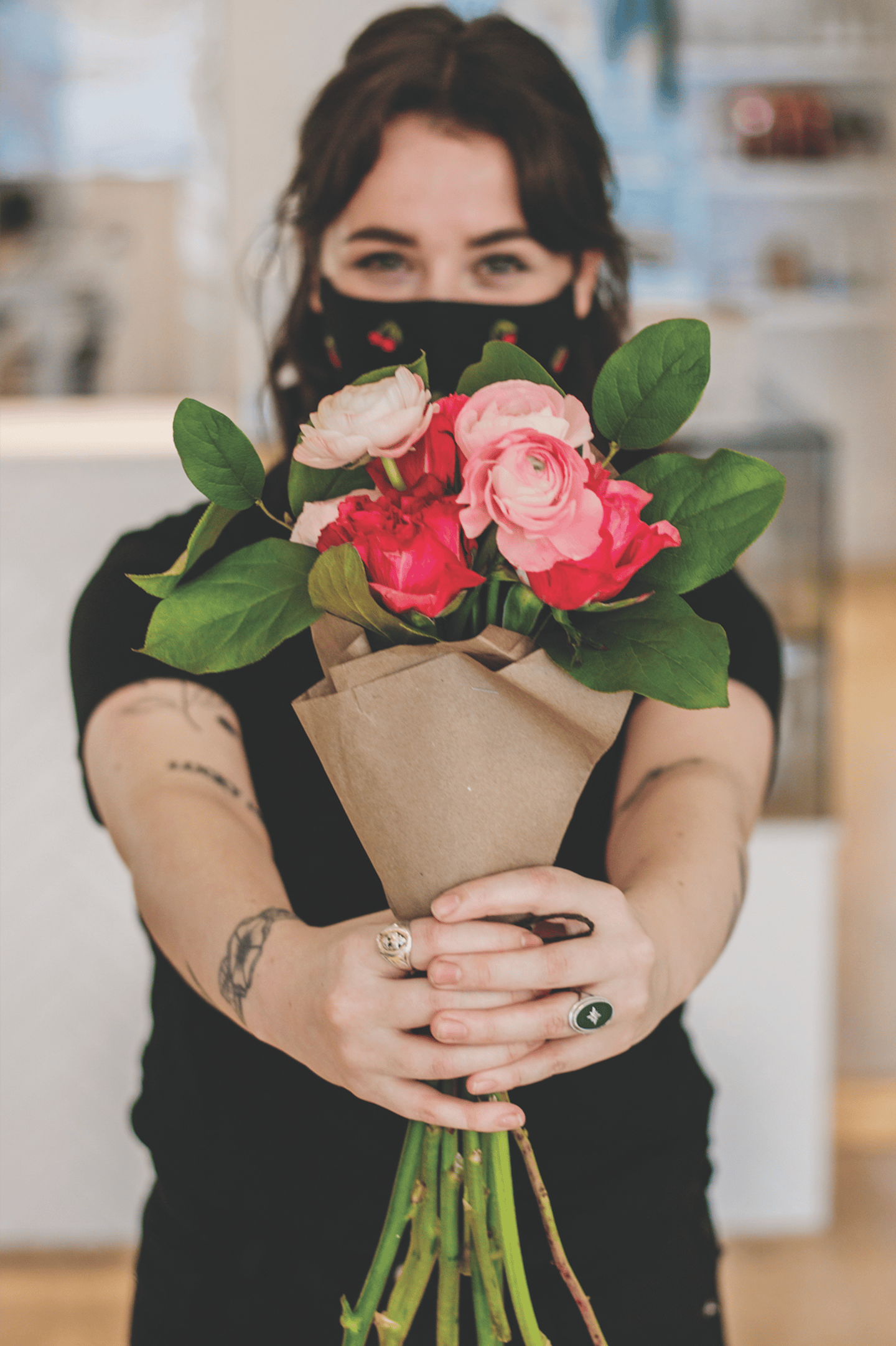 the store sells fresh flowers