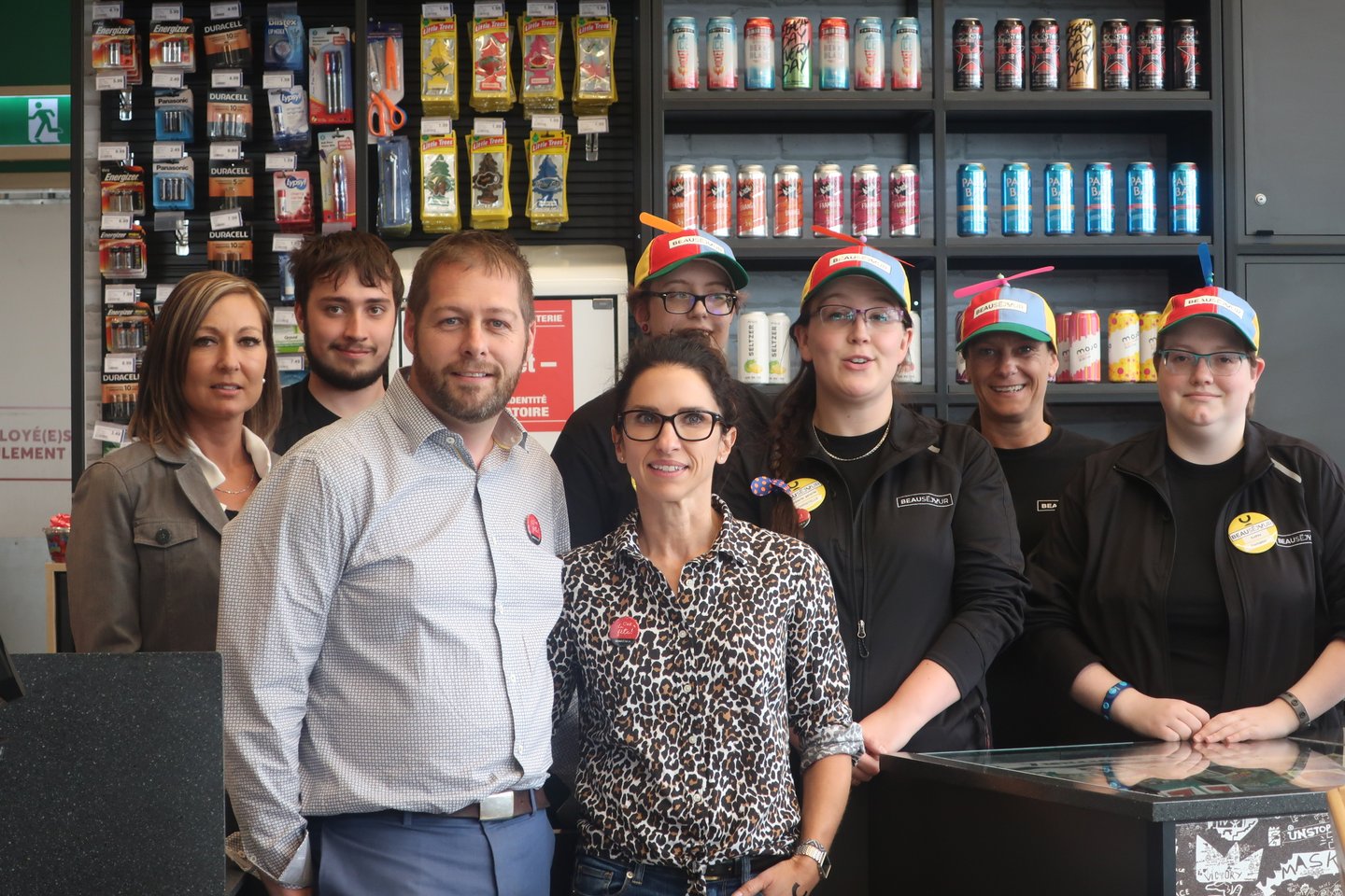 the family with their staff