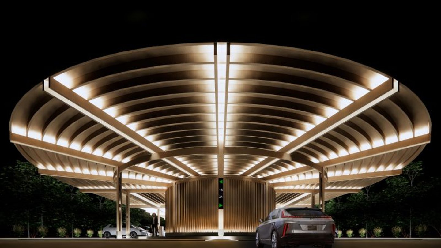 Parkland EV charging station rendering