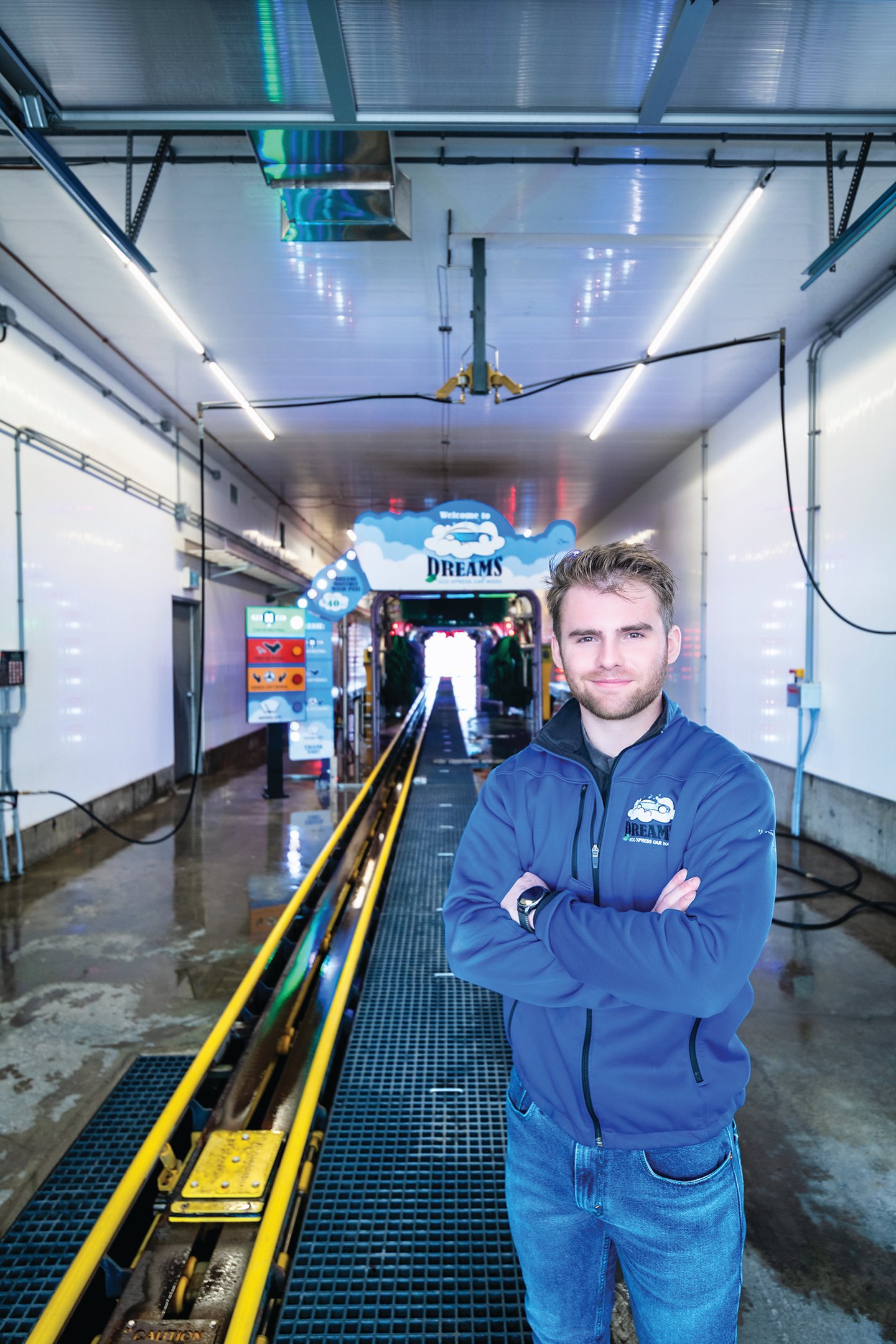 Tim Tallon in the car wash