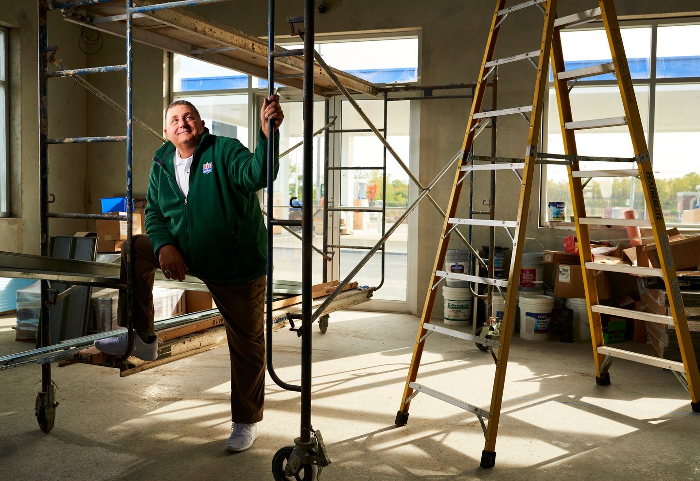 Anthony Magnini in the construction zone of his new c-store