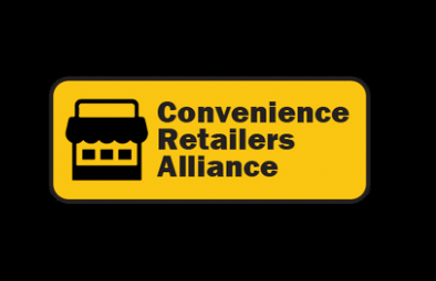 Convenience Retailers Alliance logo yellow on black background