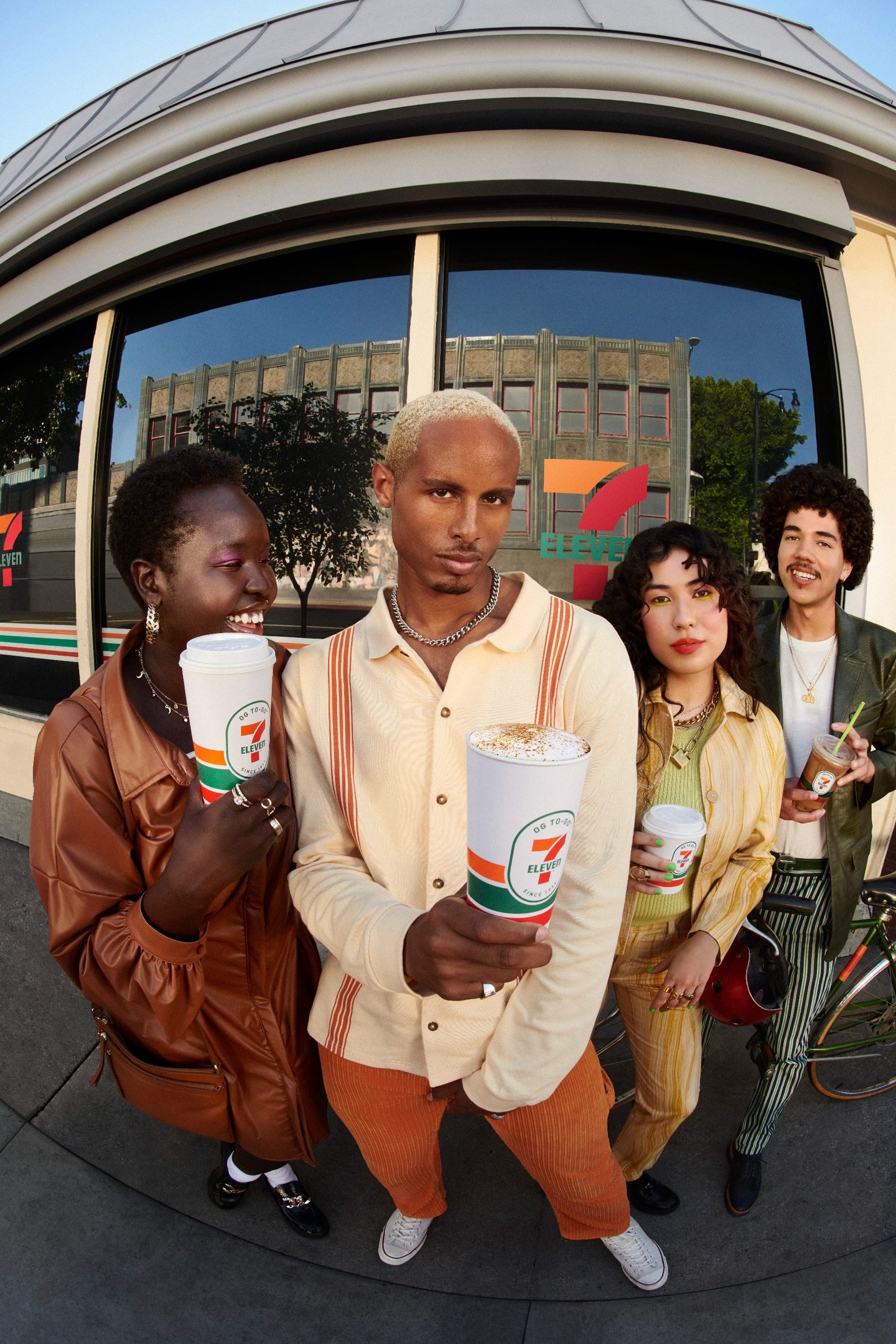 A scene from the 7-Eleven coffee commute ad