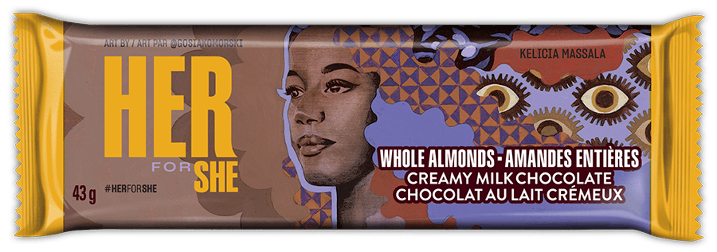 Kelicia Massala image on a Hershey Bar. 