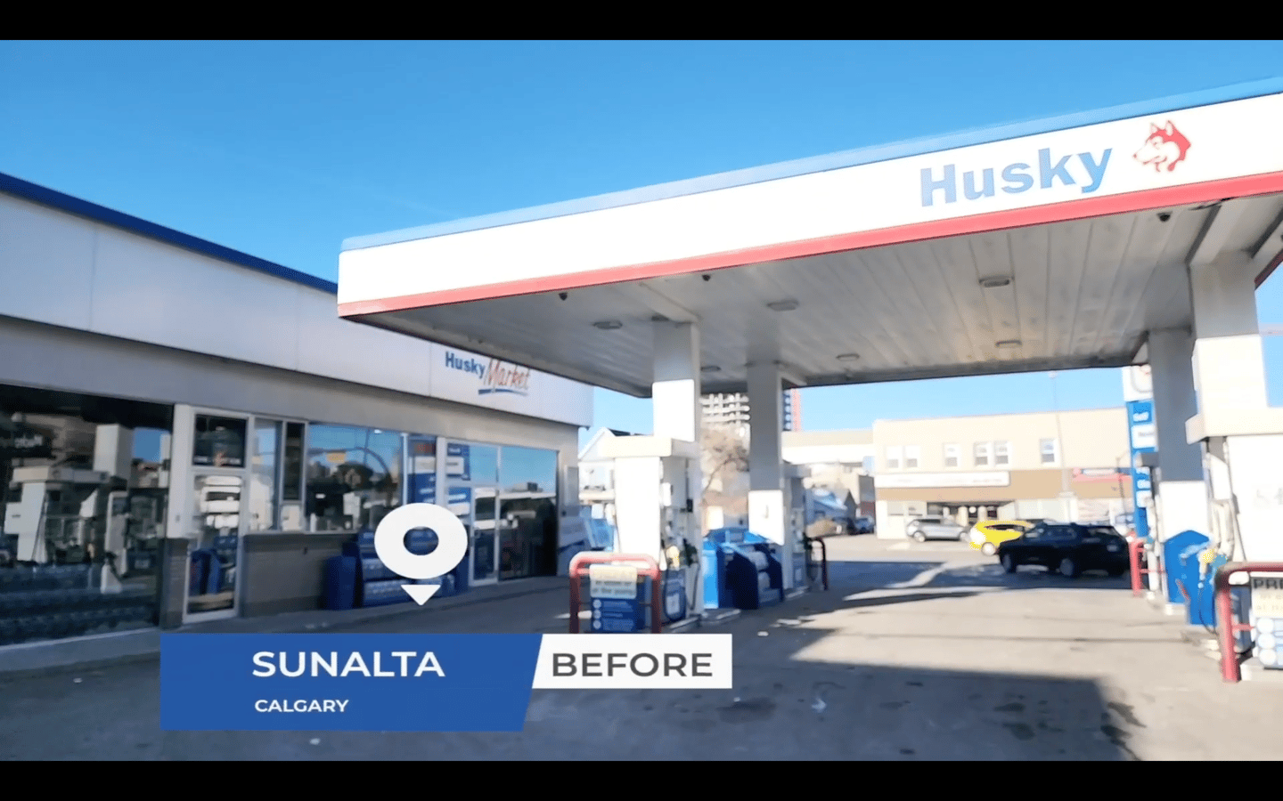 Husky gas station before Parkland conversion