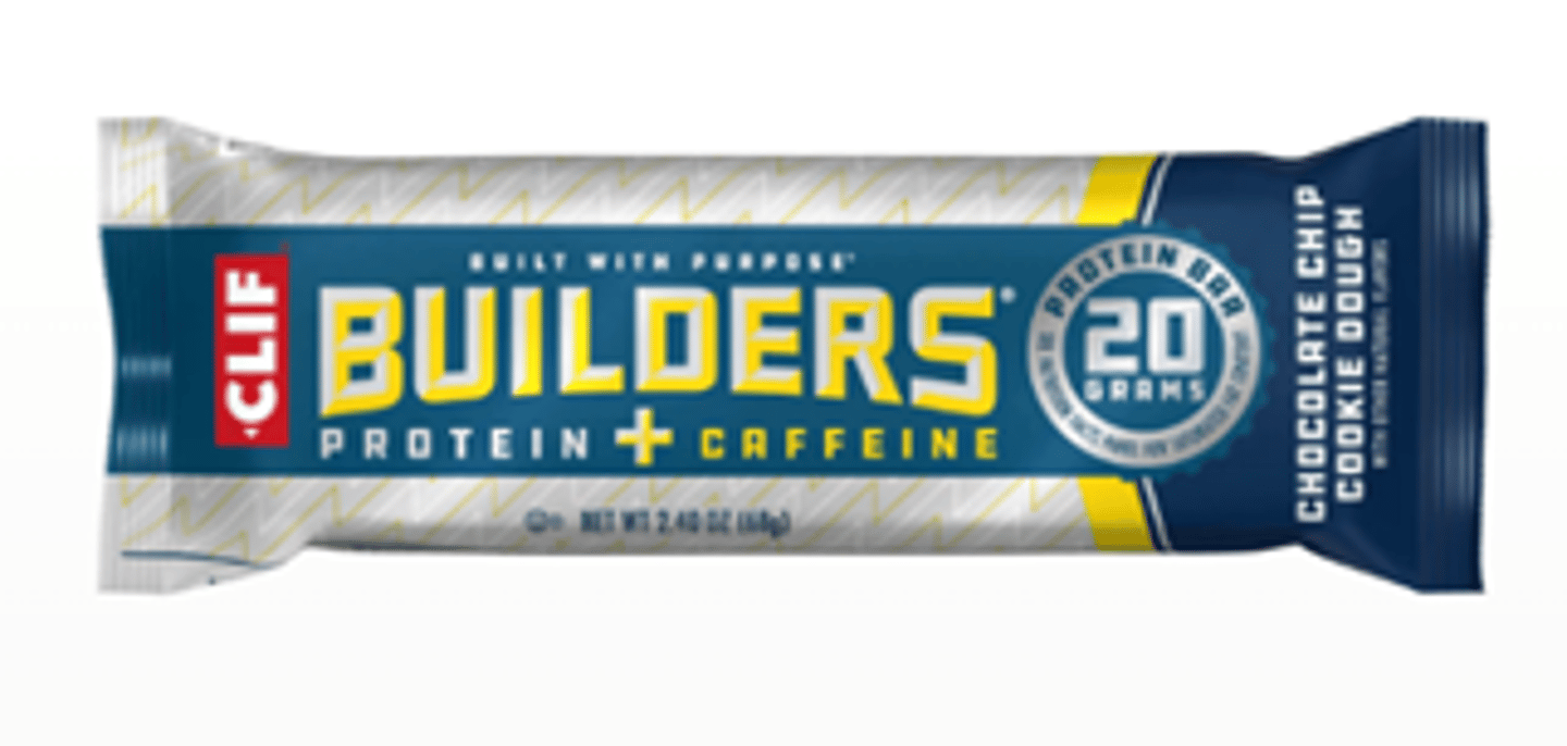 Builders Clif bar with caffiene