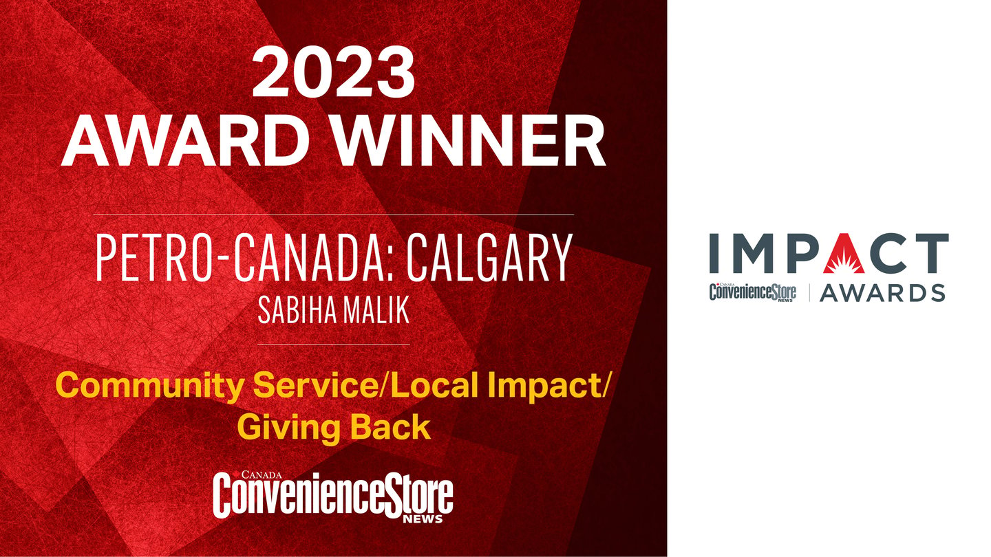 2023 Impact Awards Petro-Canada Calgary Sabiha Malik Community Giving