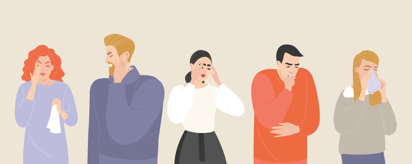 People with cough and cold symptoms