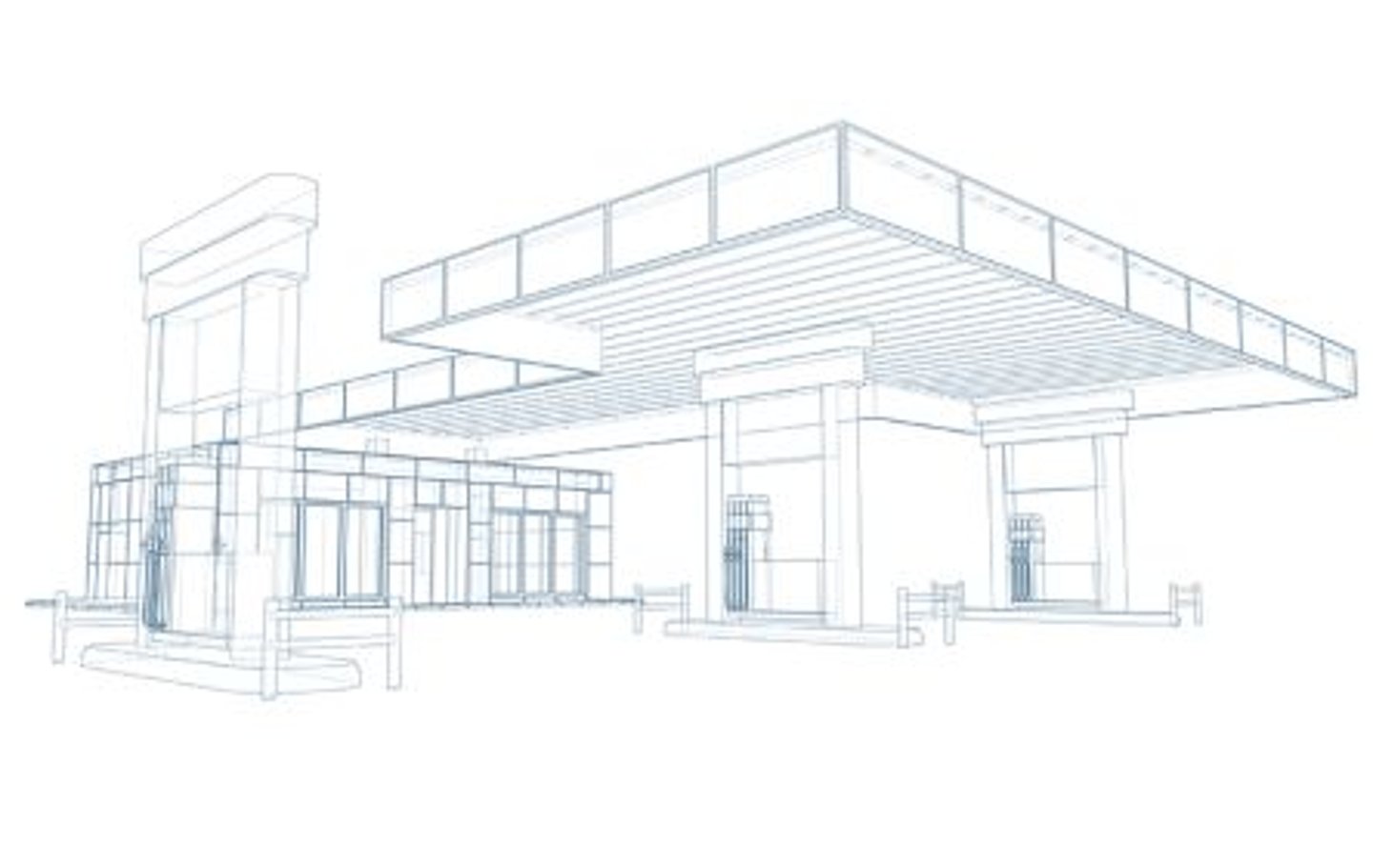 Forecourt Design Rendering