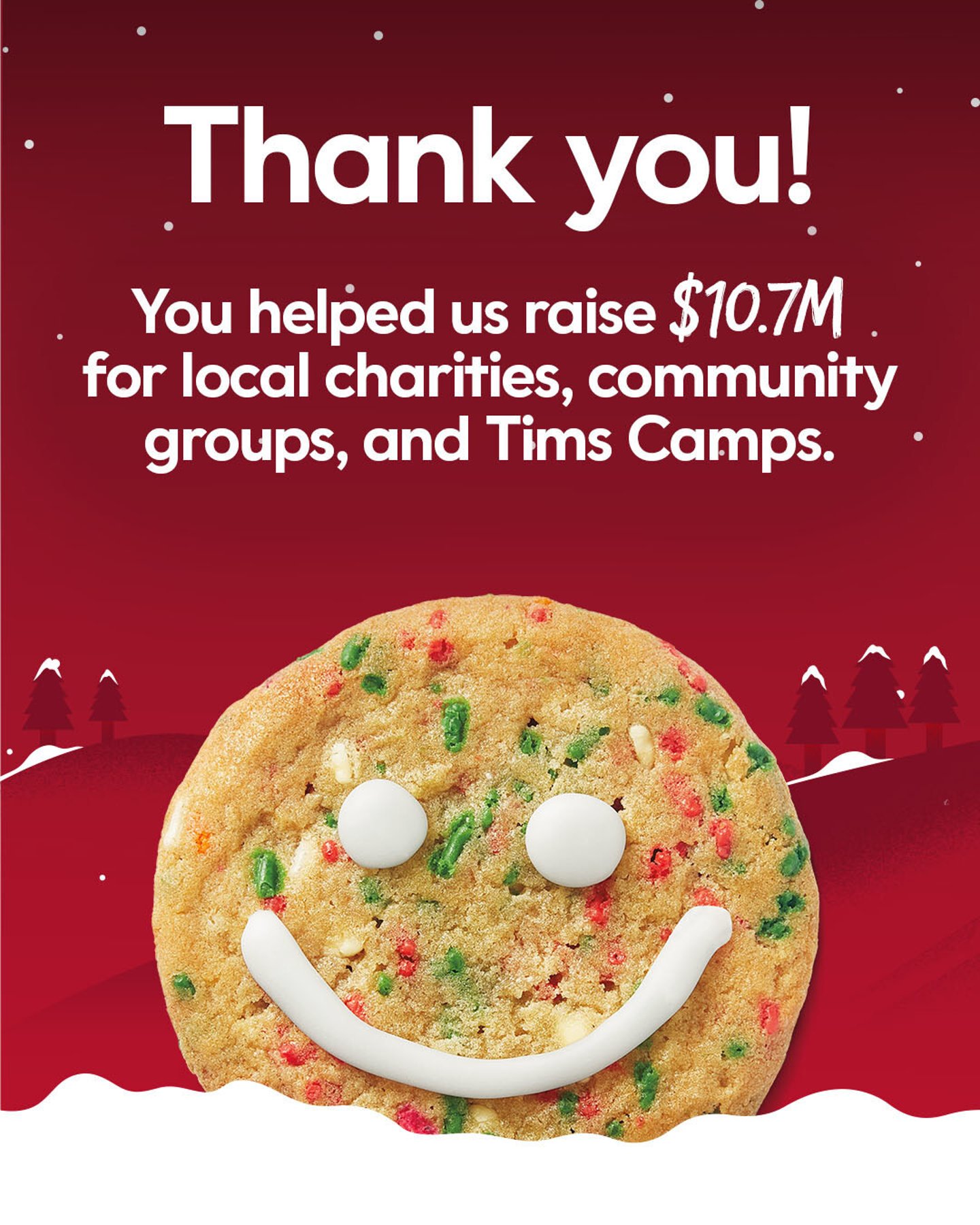 Tim Hortons Holiday Smile Cookie Campaign Thank-you