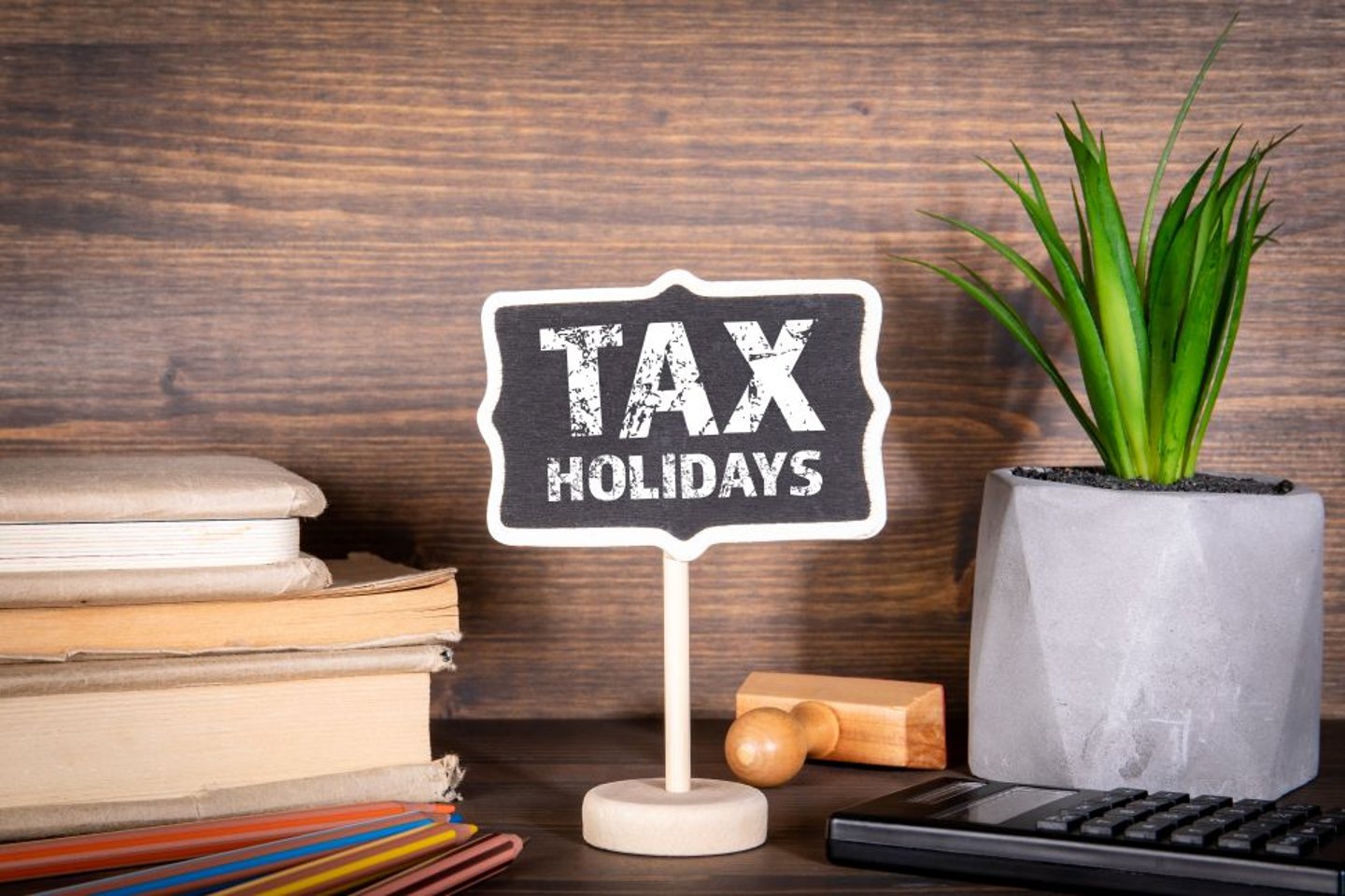 Tax Holiday sign in a store