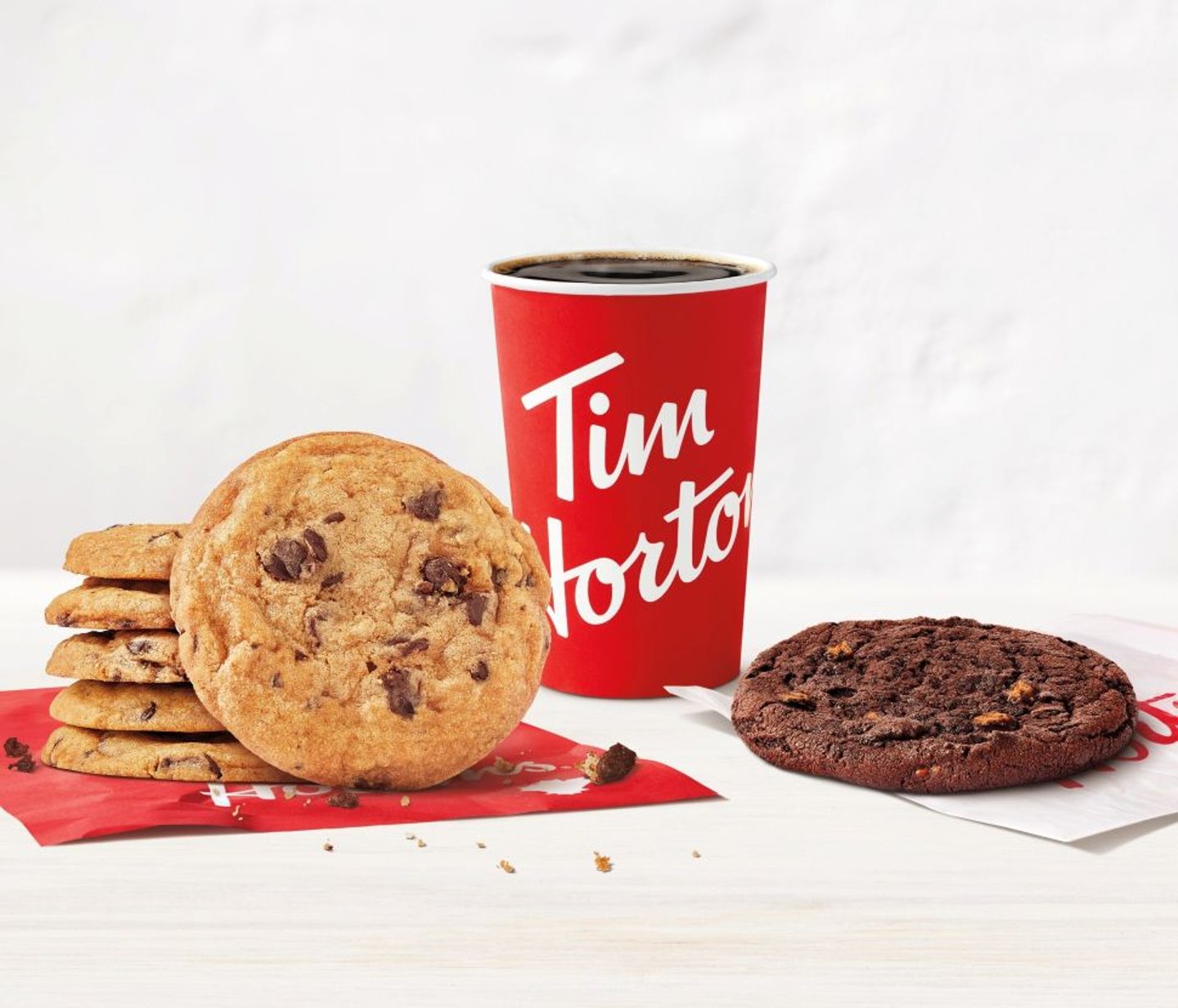 Tim Hortons Chocolate Chip Cookie with Coffee