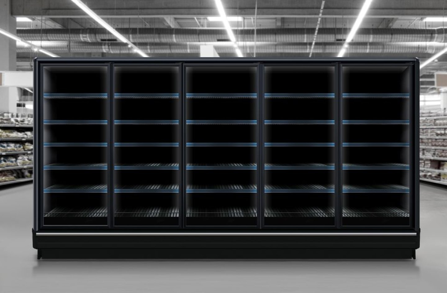 Convenience Store Refrigerator stock image