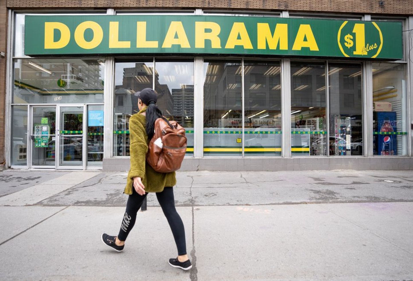 Dollarama Store Exterior with shopper