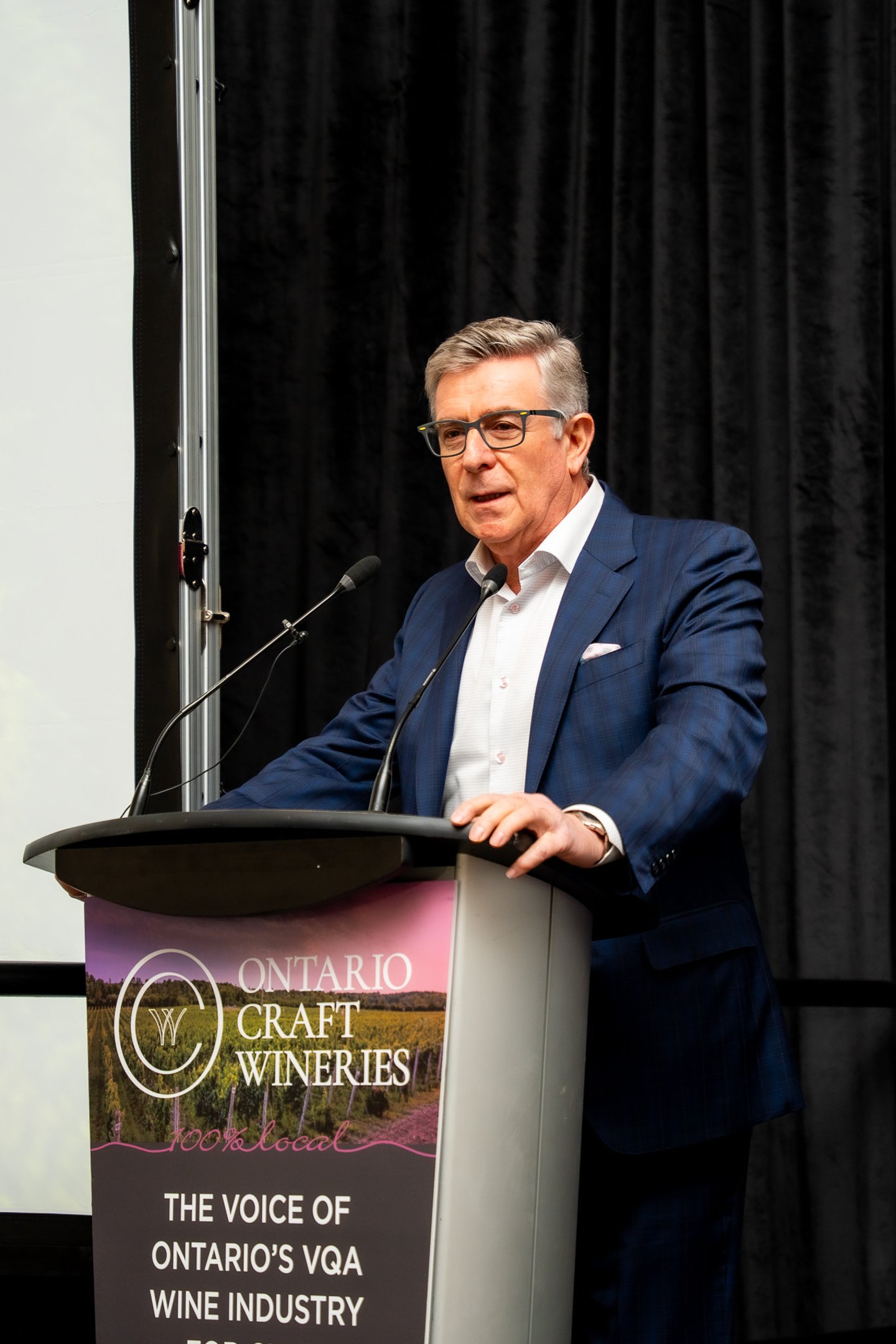 George Soleas of the LCBO speaking at the Ontario Winery conference
