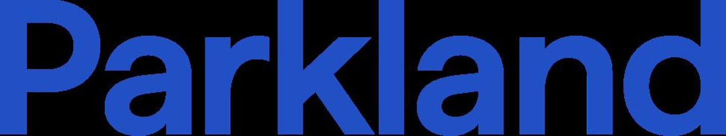Parkland Blue Logo on Dark Background