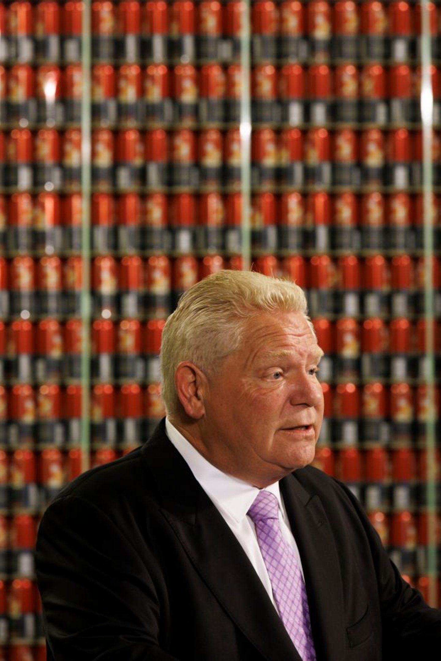 Doug Ford and beer cans CP