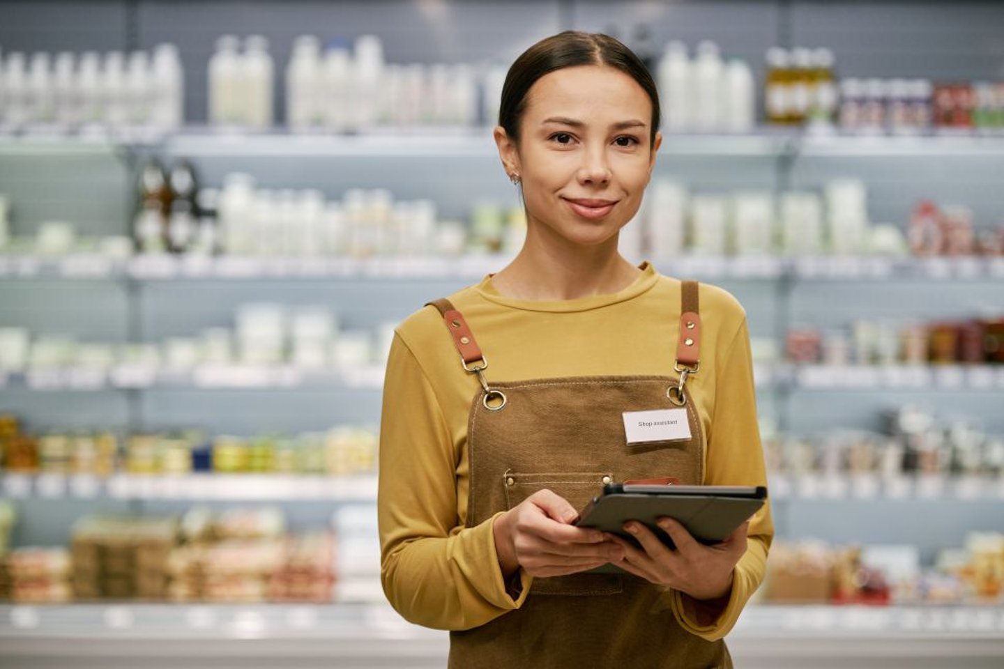 Inspection in a convenience store stock image