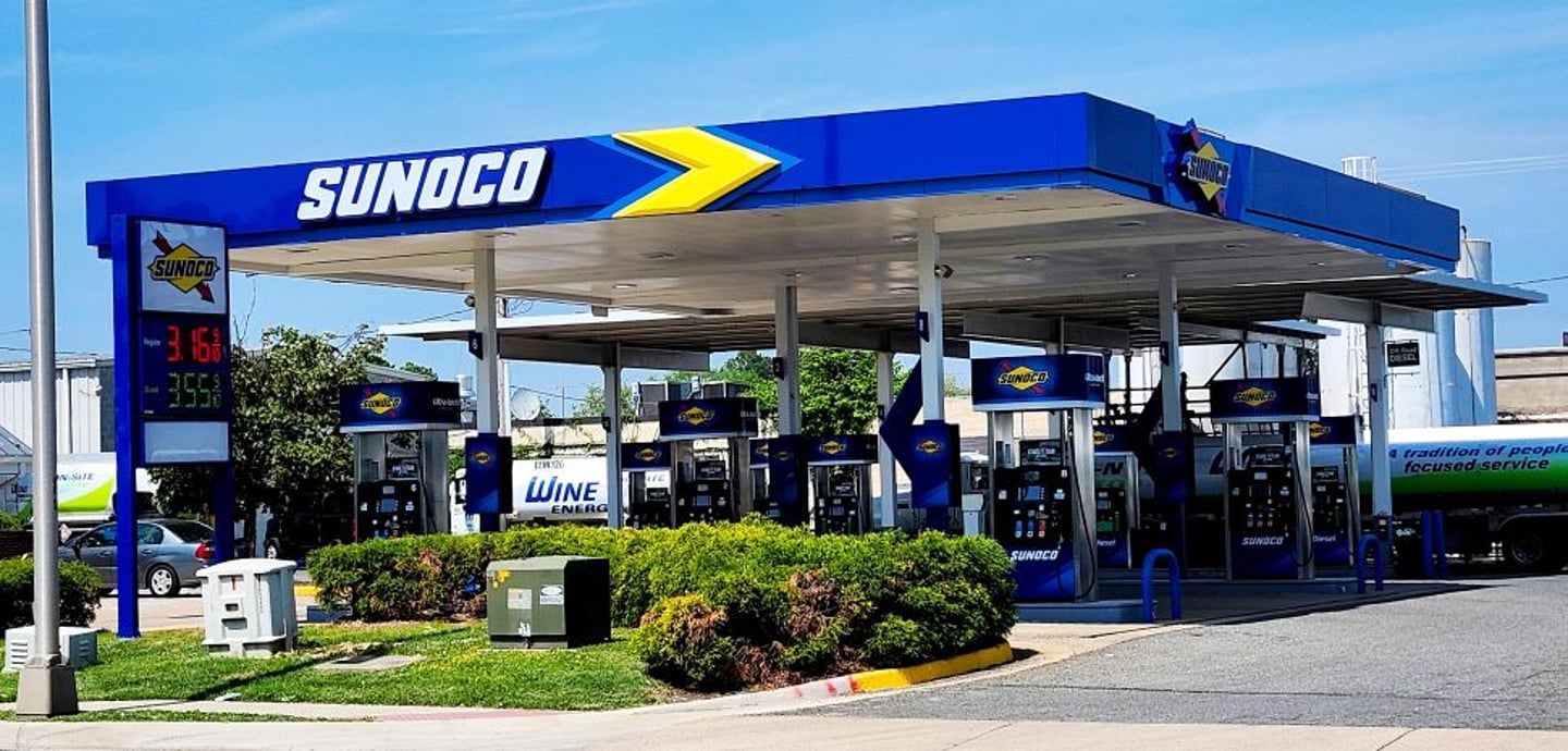Sunoco Gas Station in the United States Stock Image