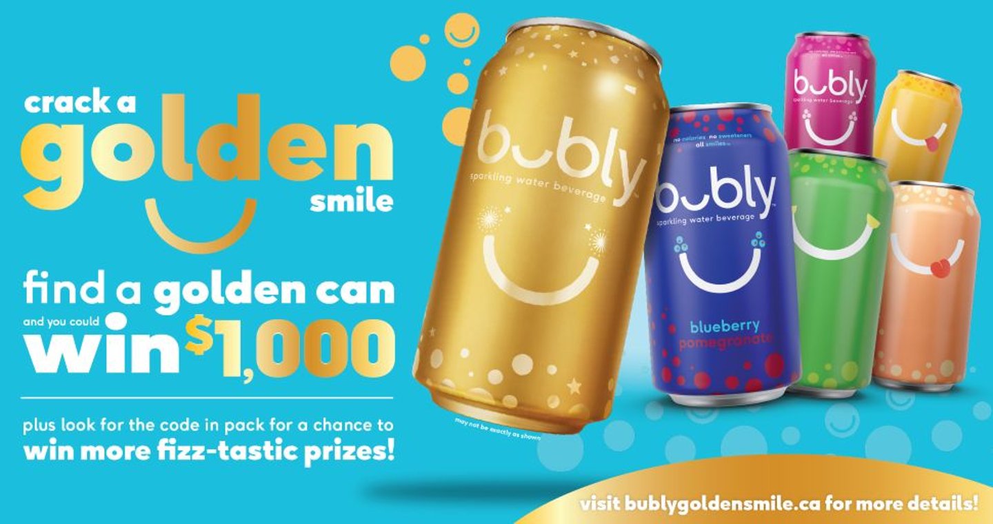 Bubly Golden Smile campaign